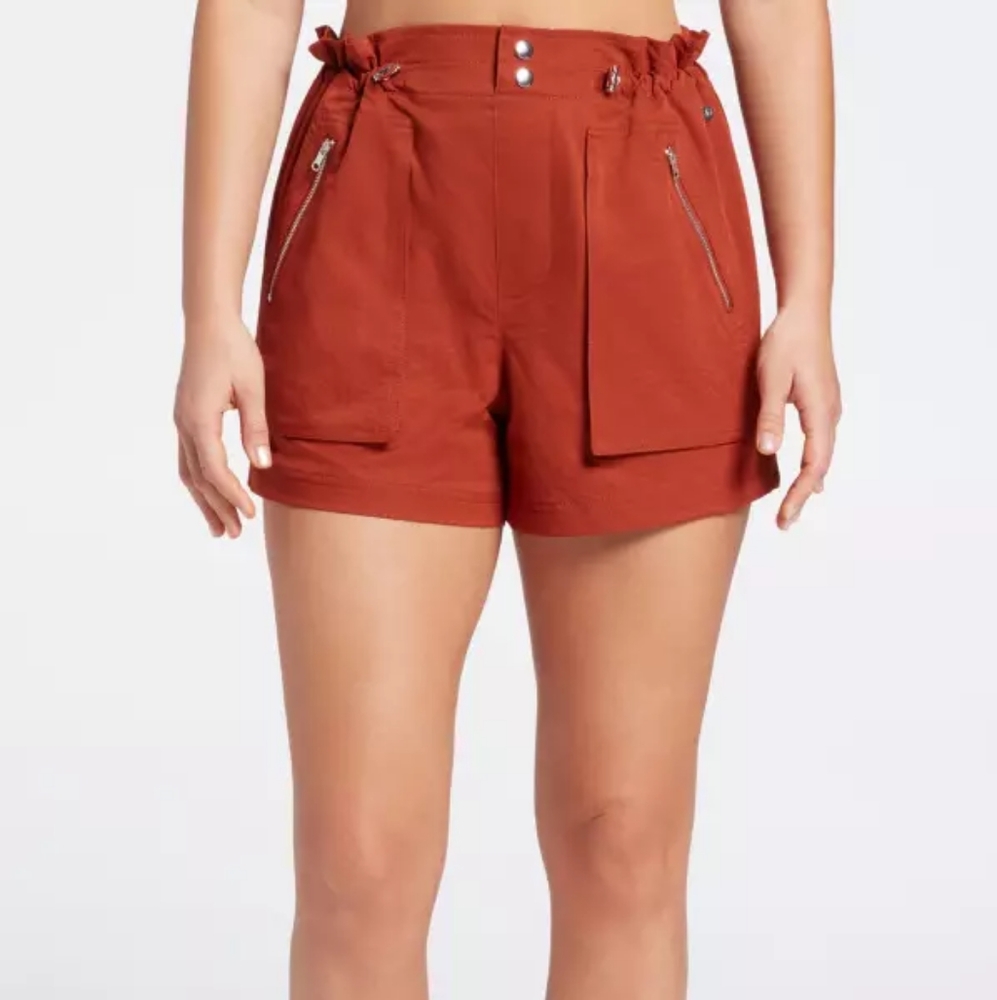 Calia Womens Woven PaperBag Shorts NWOT XXL